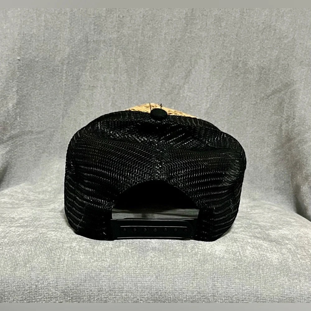 Western Ranch Style Trucker SnapBack Hat Black Mesh Horse Logo Cap‎